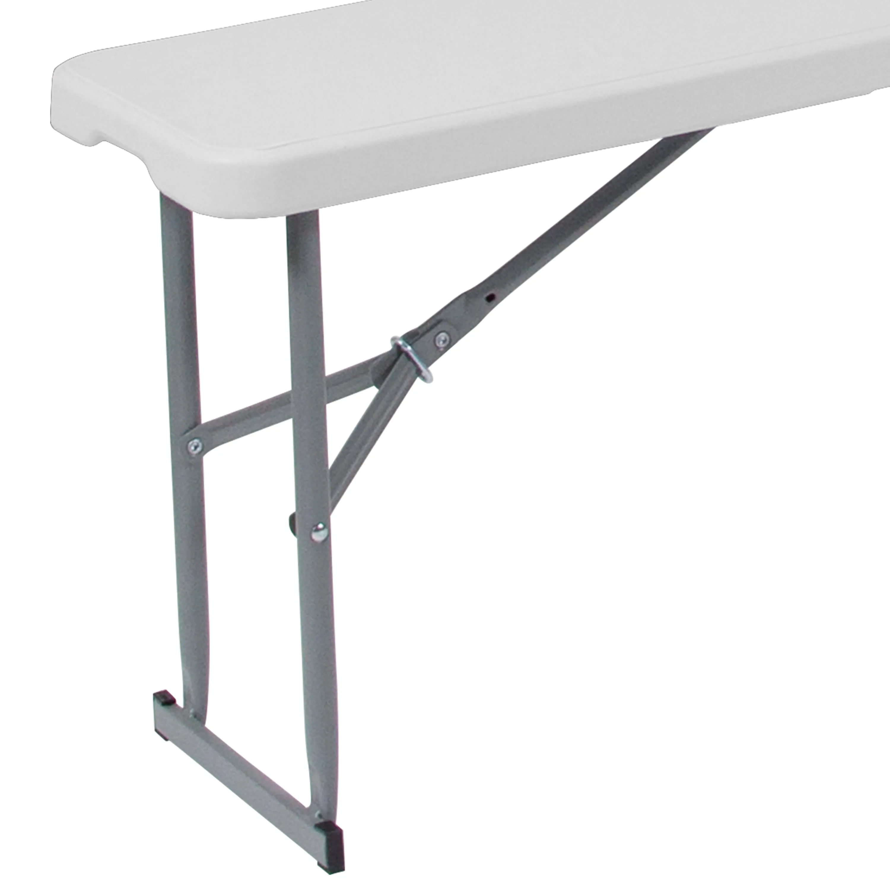 10.25''W x 71''L Bi-Fold Plastic Bench with Carrying Handle