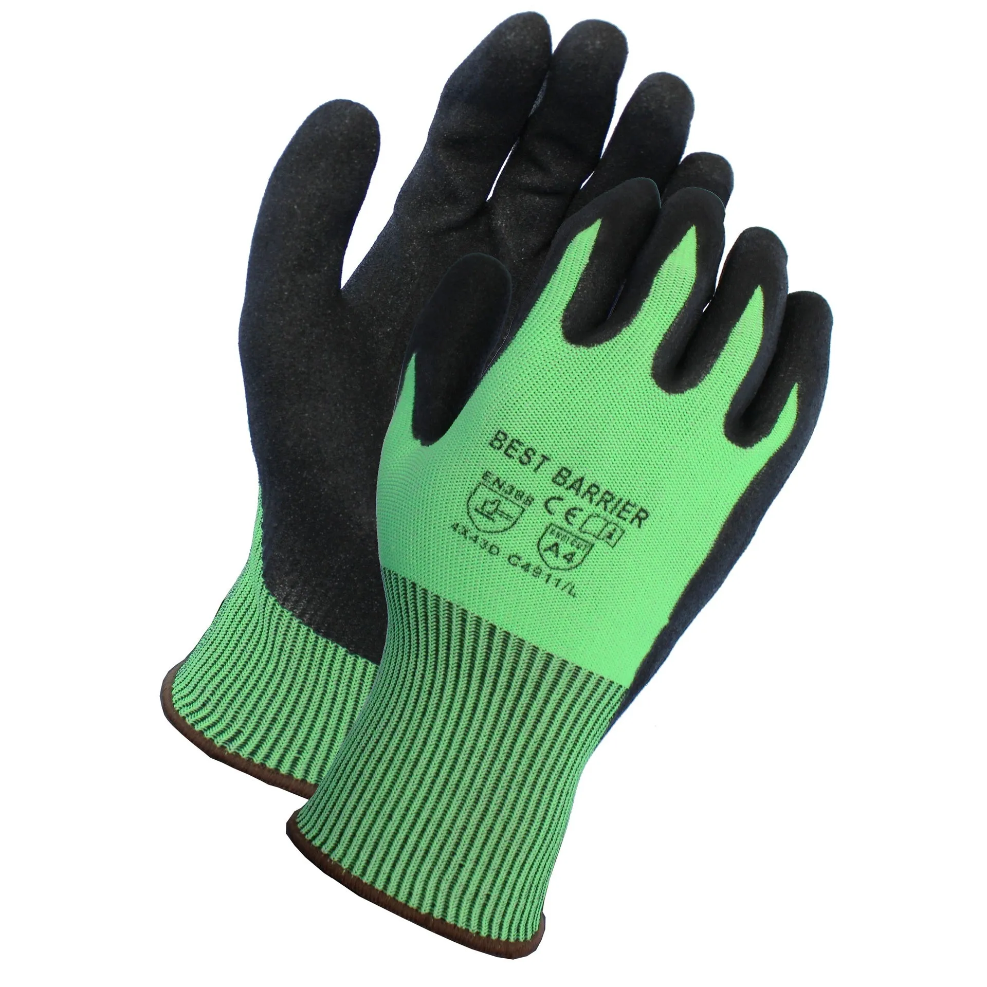 12 Pairs - C4911 Level A4 Cut Hi-Vis Nitrile Coated