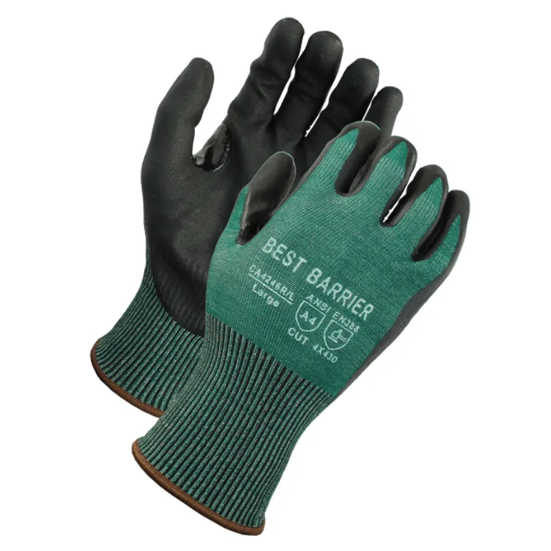 12 Pairs - CA4246R ANSI Level 4 Green Micro-Foam Nitrile