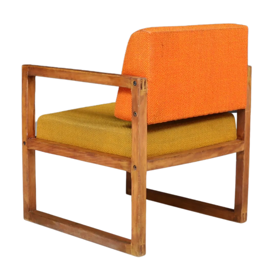 1960s André Sornay : beechwood lounge chair, France