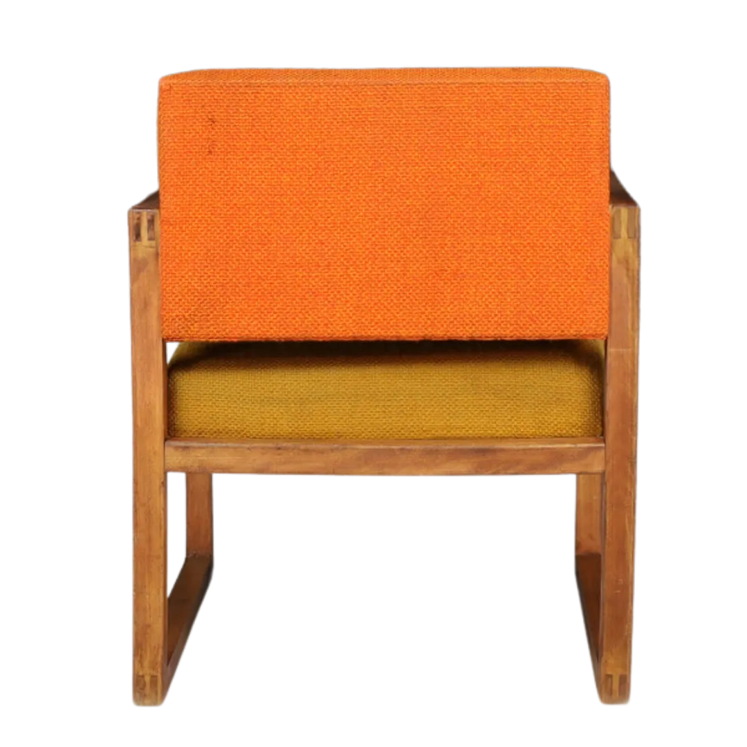 1960s André Sornay : beechwood lounge chair, France