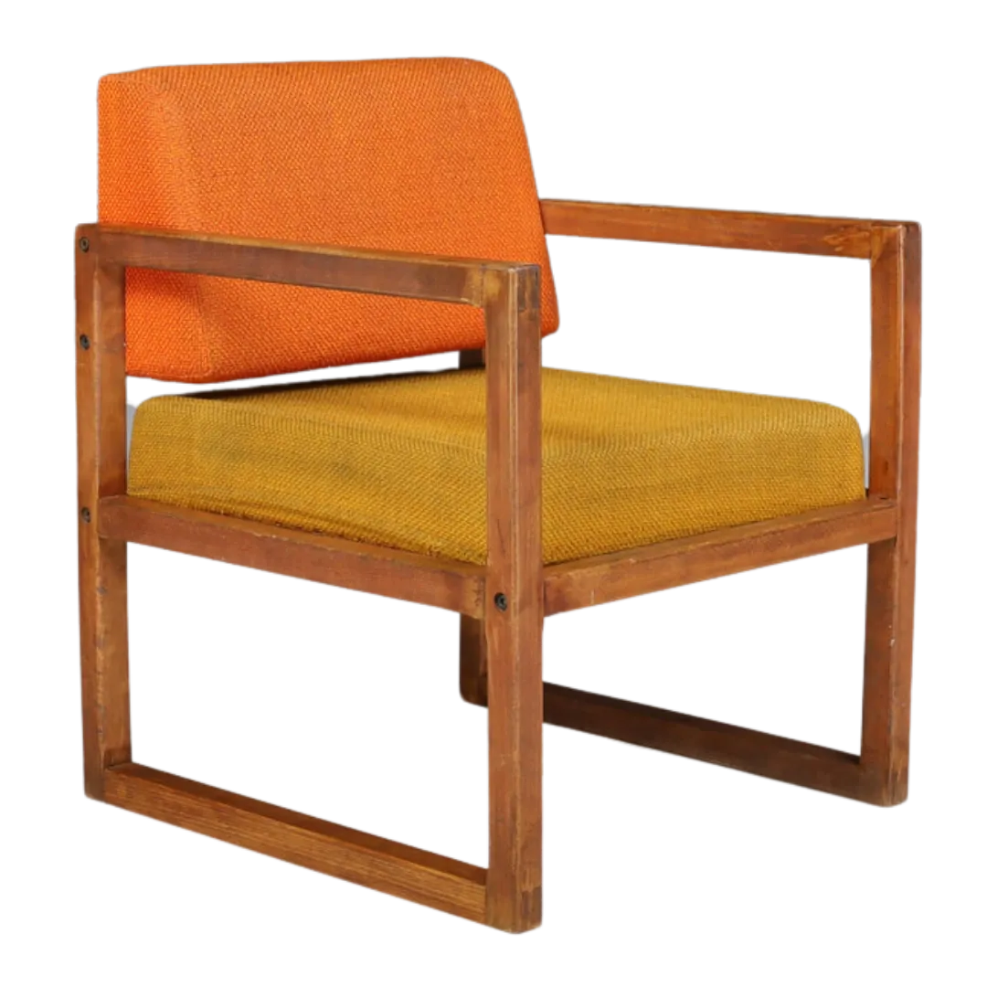 1960s André Sornay : beechwood lounge chair, France