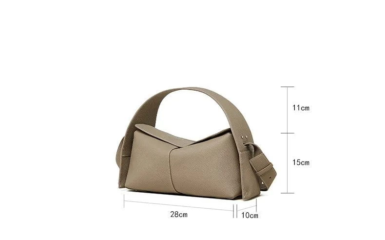 28CM cowhide detachable hand-held hanging ear series eave bag single shoulder crossbody bag 2805