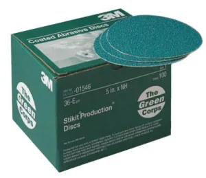 3M™ Green Corps Stikit Production Discs, Aluminum Oxide, 5 in Dia., 36 Grit, 051131-01546