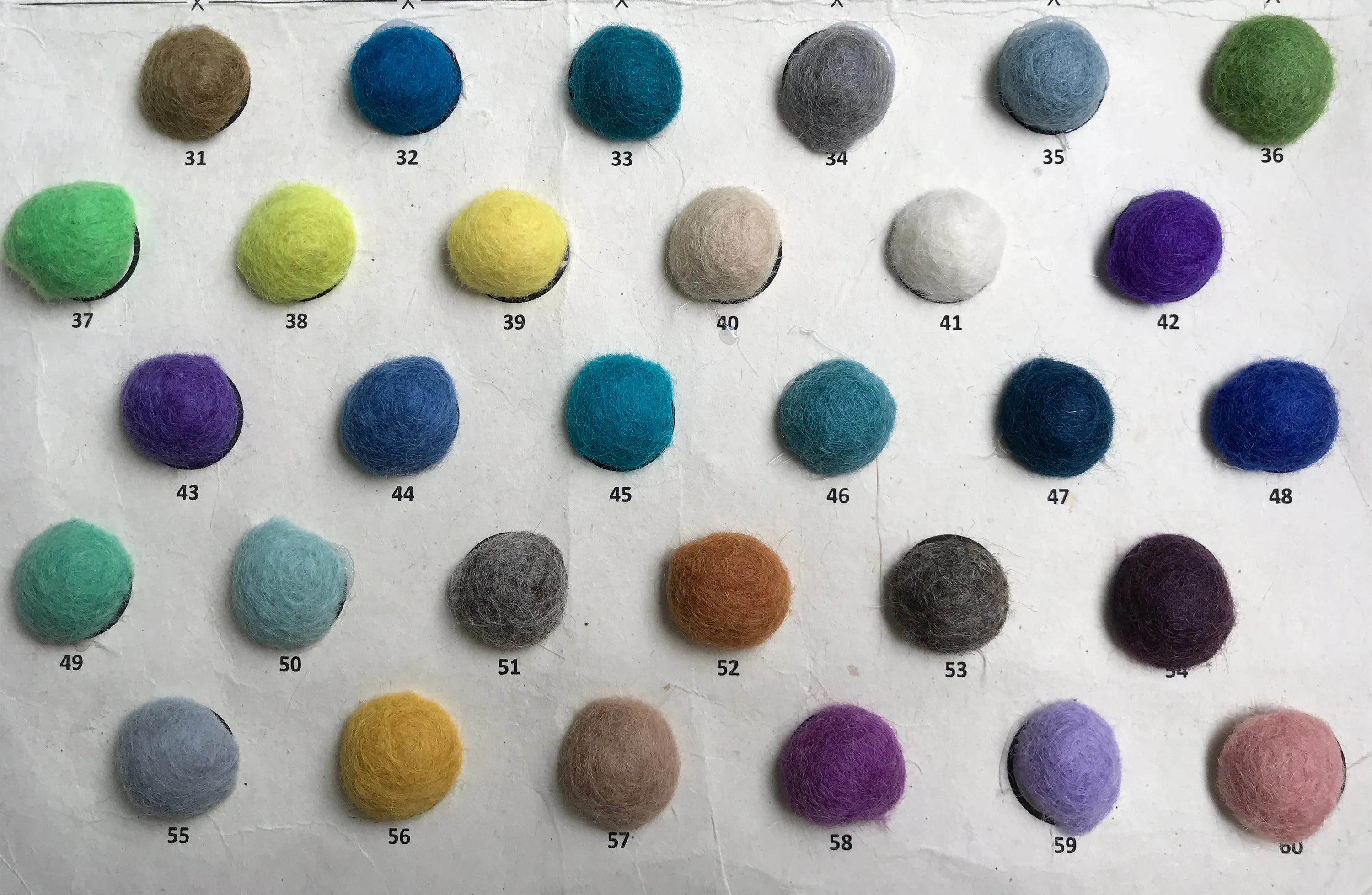 4 CM Felt Balls Assorted Colours