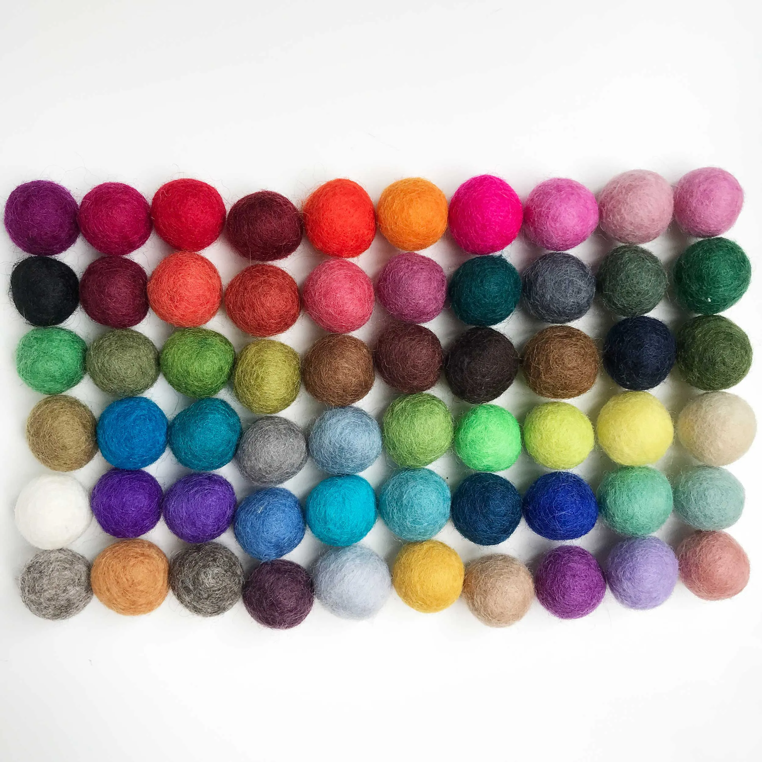 4 CM Felt Balls Assorted Colours