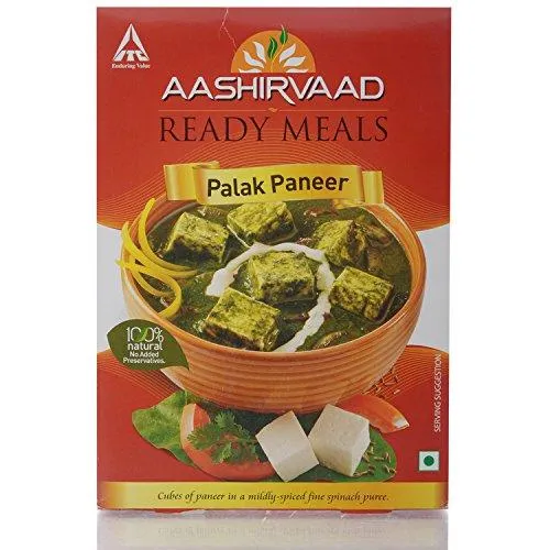 Aashirvaad Ready Meals - Palak Paneer, 285g Pack