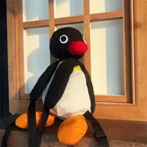 Adorable 38cm Black Penguin Plush Backpack - Soft, Cute & Fun for All!