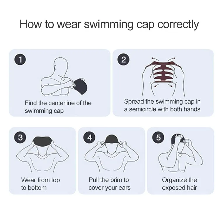 Adult Unisex PU Coated Comfortable Waterproof Swimming Cap(Rose Red)