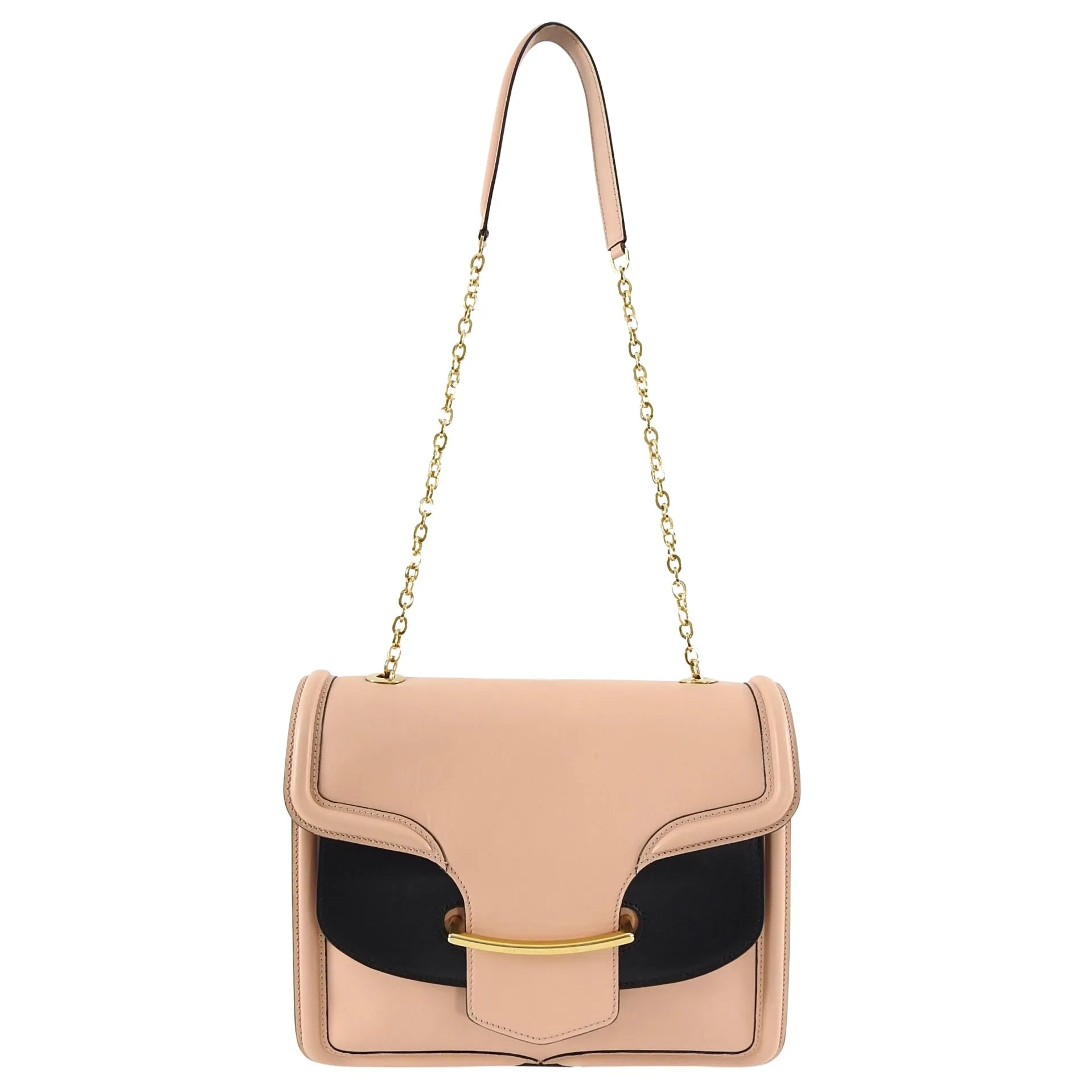 Alexander McQueen Nude and Black Heroine Shoulder Bag