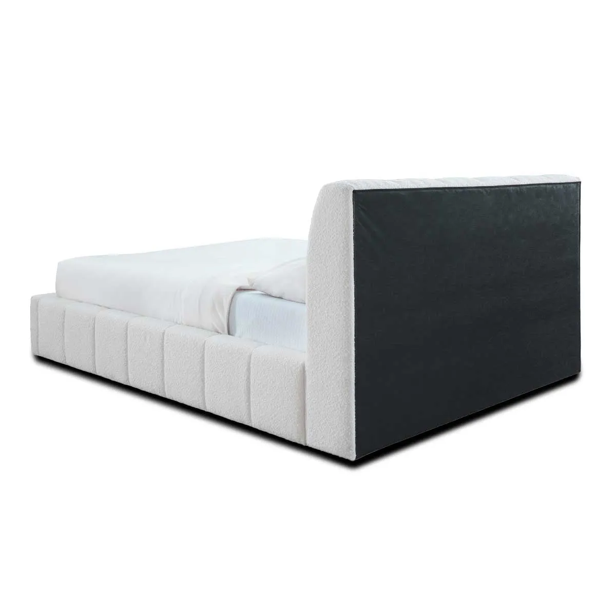 Allocco Queen Bed (White Boucle)