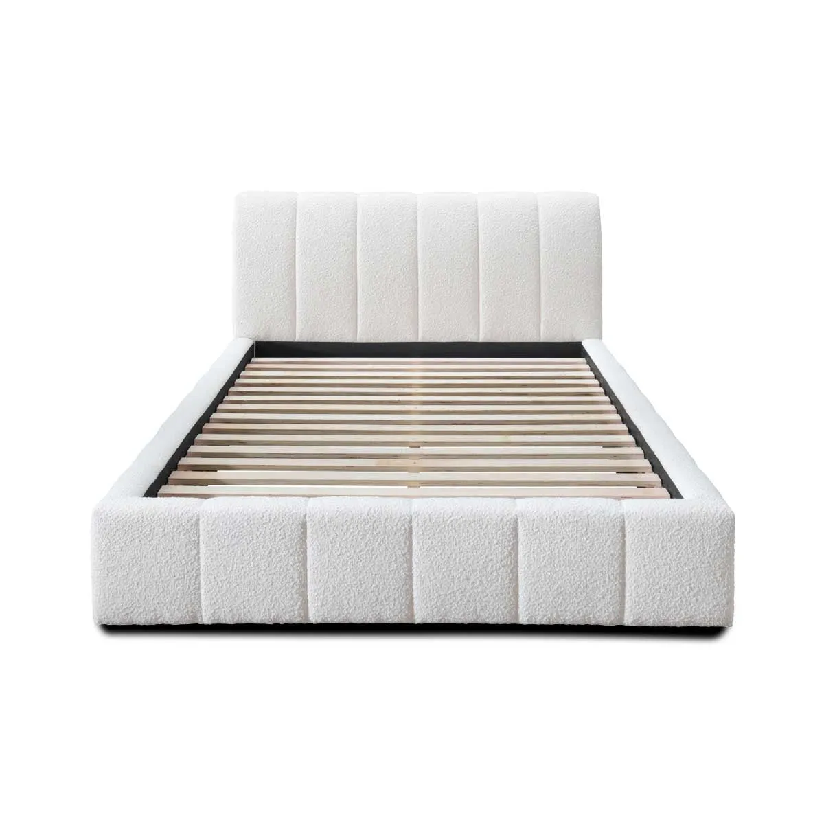 Allocco Queen Bed (White Boucle)