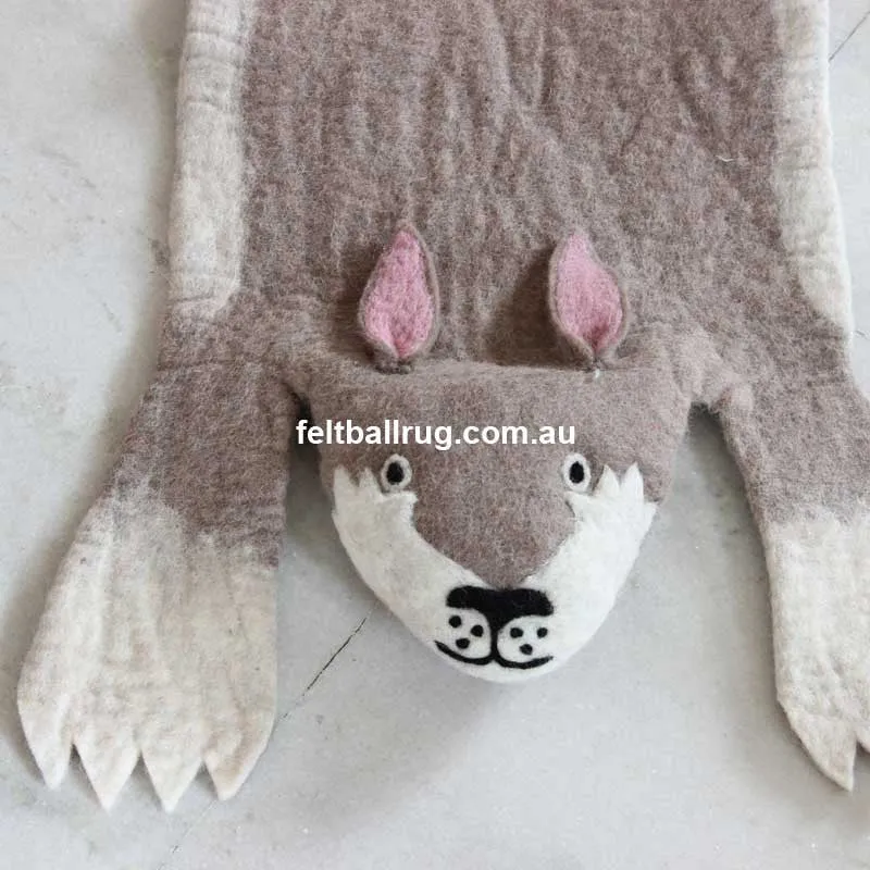 Animal Felt Rug Gus The Rabbit