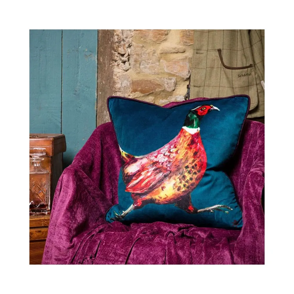 Anna Thompson "Bill" Pheasant Print Cushion