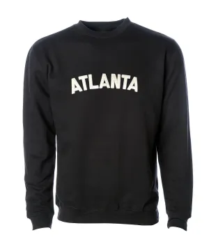 Atlanta Varsity Crewneck Sweatshirt - Felt Lettering (Bone)