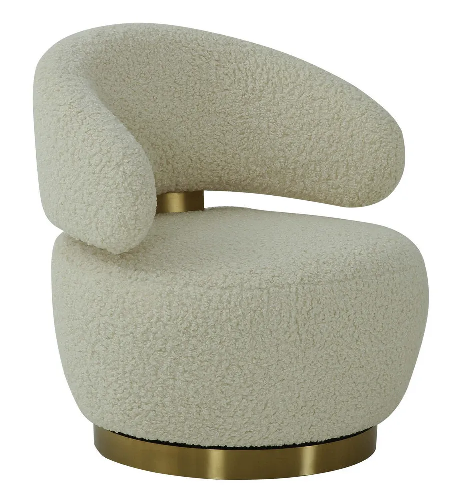 Austin Beige Faux Shearling Accent Chair