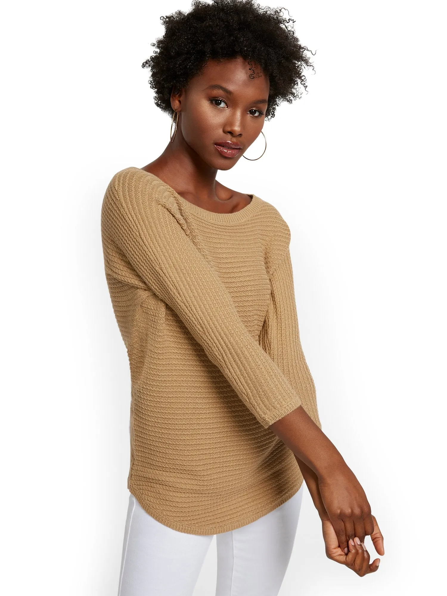 Bateau-Neck Dolman Sweater