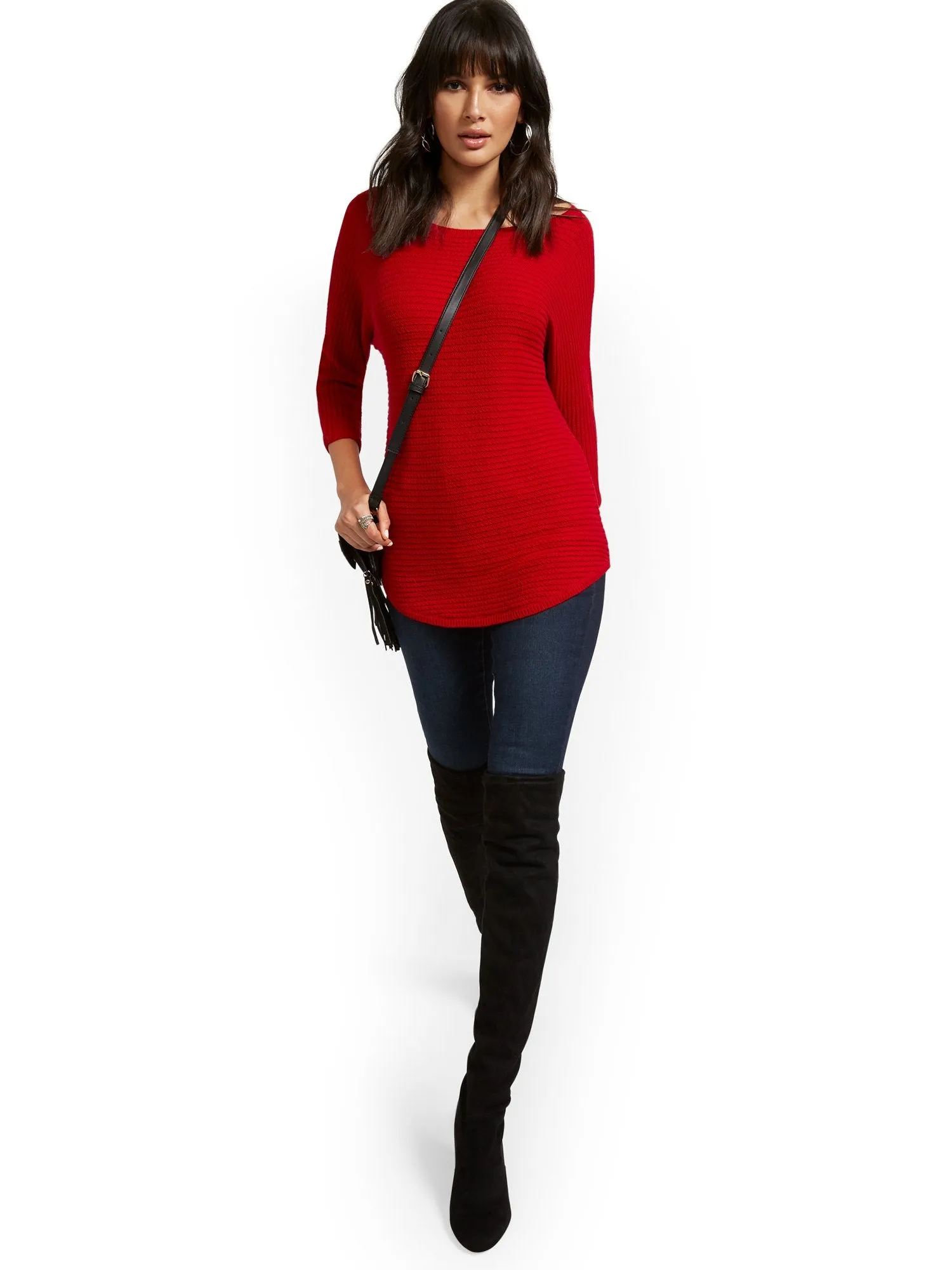 Bateau-Neck Dolman Sweater