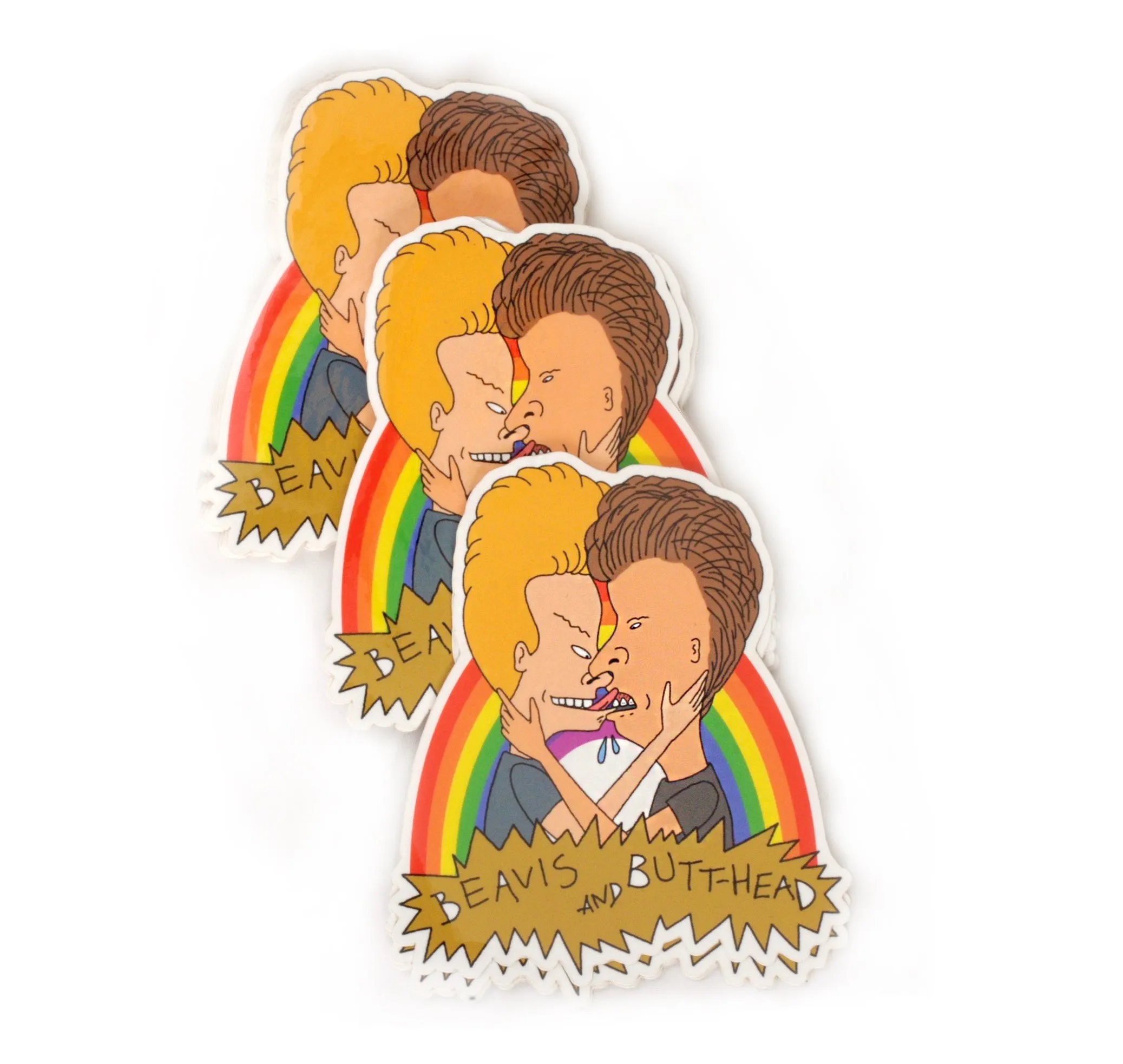 Beavis and Butthead Kiss Cut Vinyl STICKER