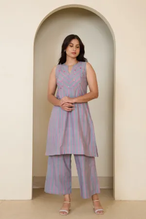 Bebaak Jane Mirror Hand Embroidered & Handwoven Kurta Set