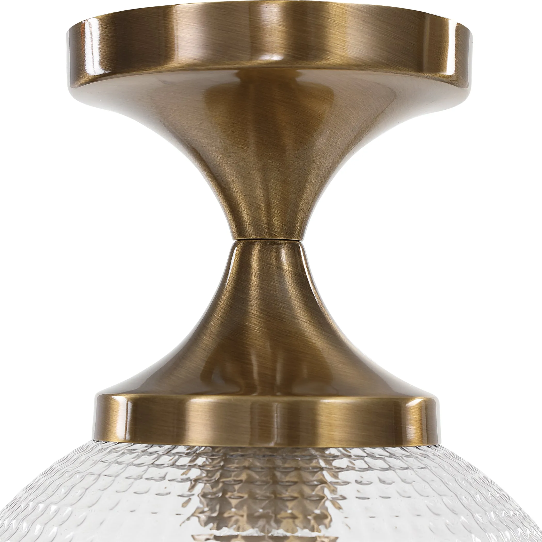 Bolla 1 Light Pattern Glass Semi Flush Mount