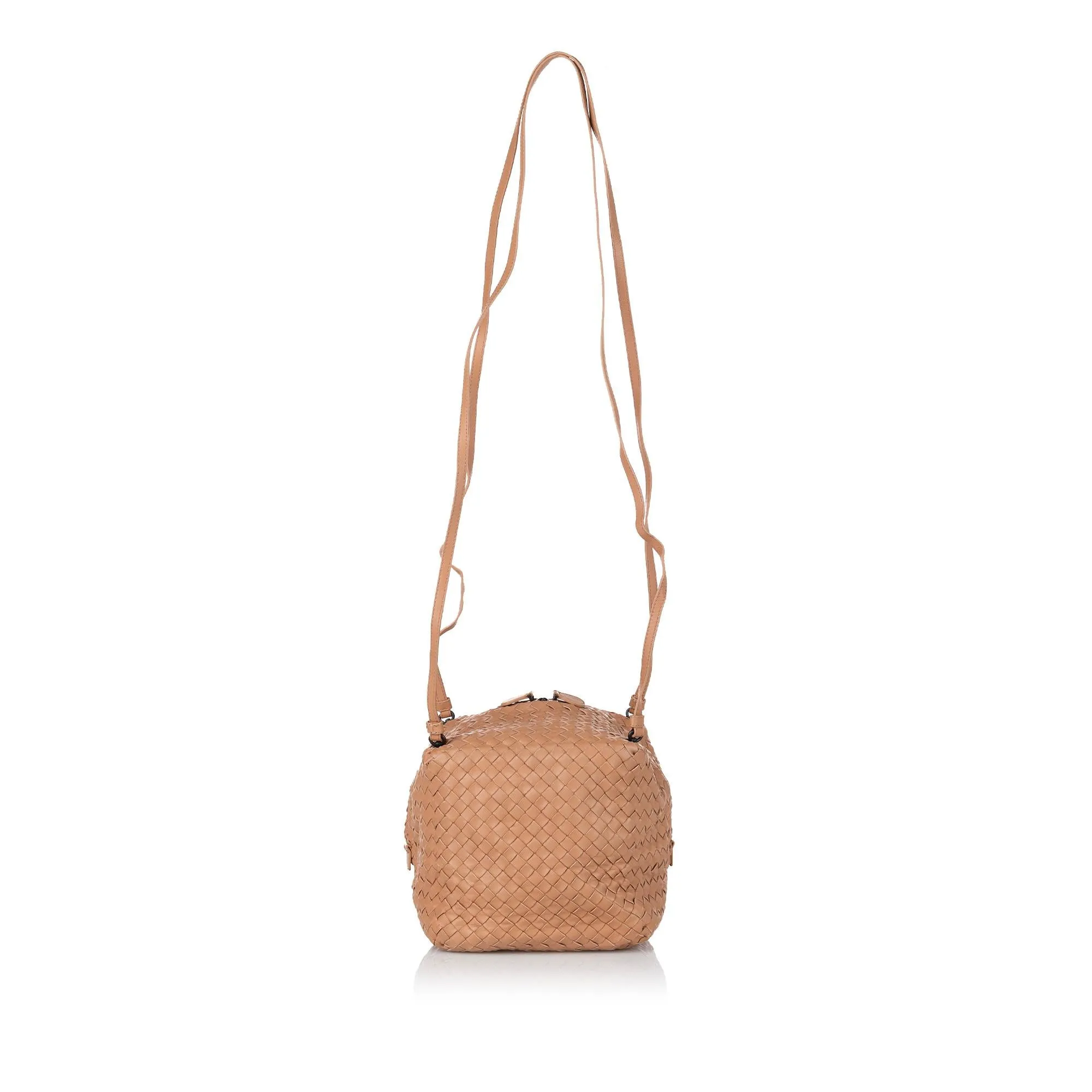 Bottega Veneta Intrecciato Leather Crossbody Bag (SHG-YxKi26)