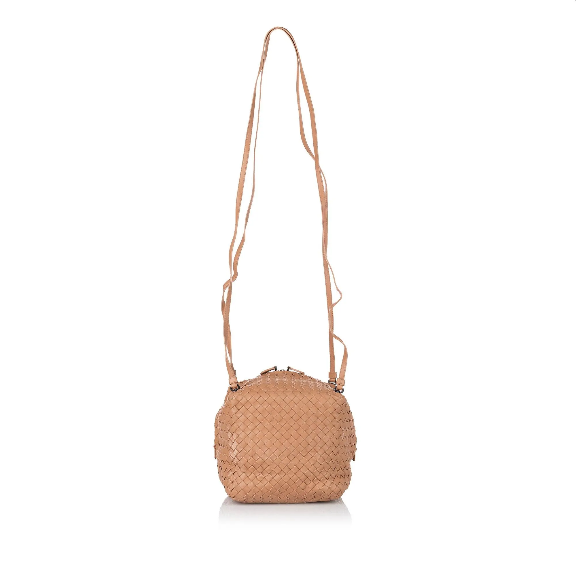 Bottega Veneta Intrecciato Leather Crossbody Bag (SHG-YxKi26)