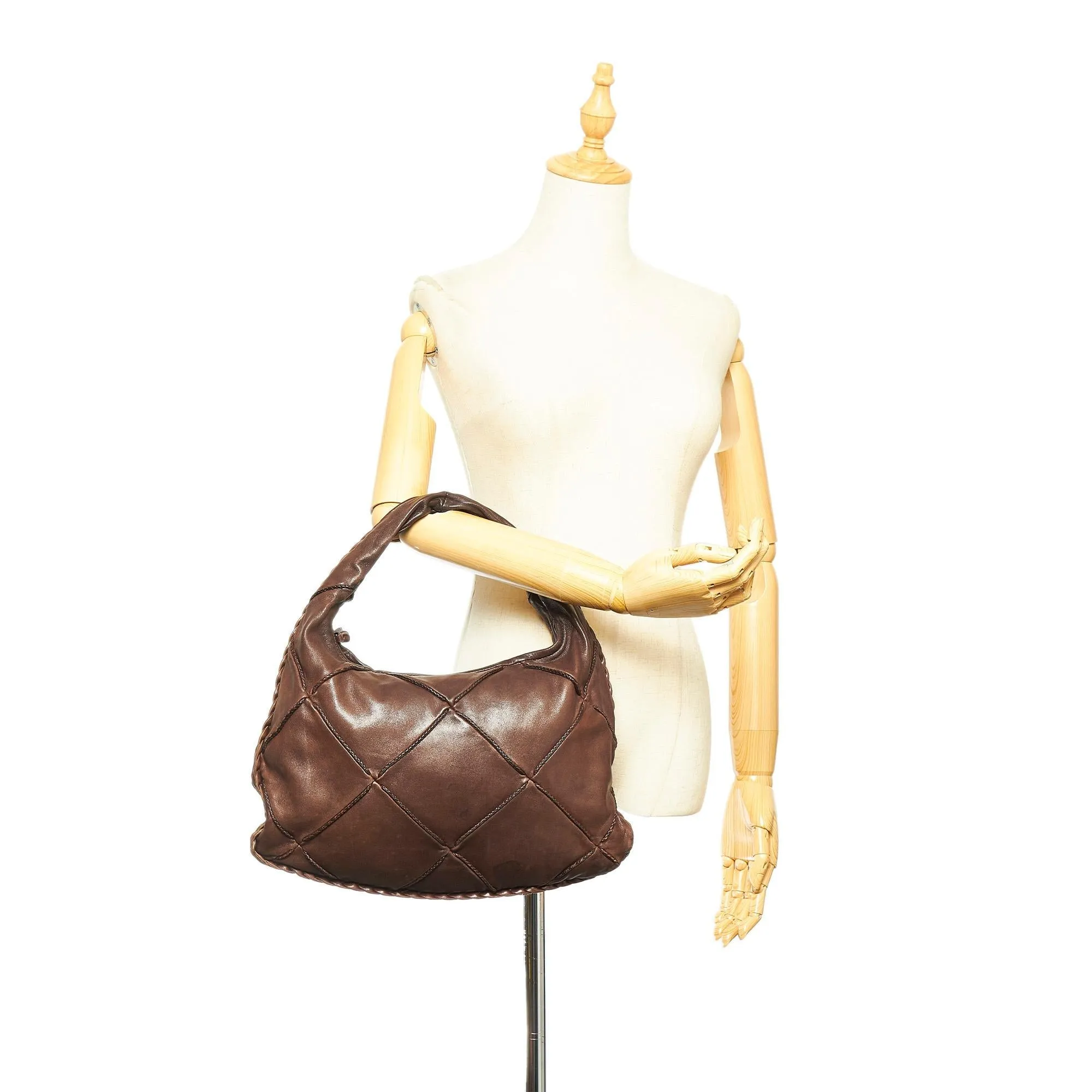 Bottega Veneta Leather Hobo Bag (SHG-20086)