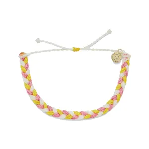 Braided Bracelet - Strawberry Lemonade