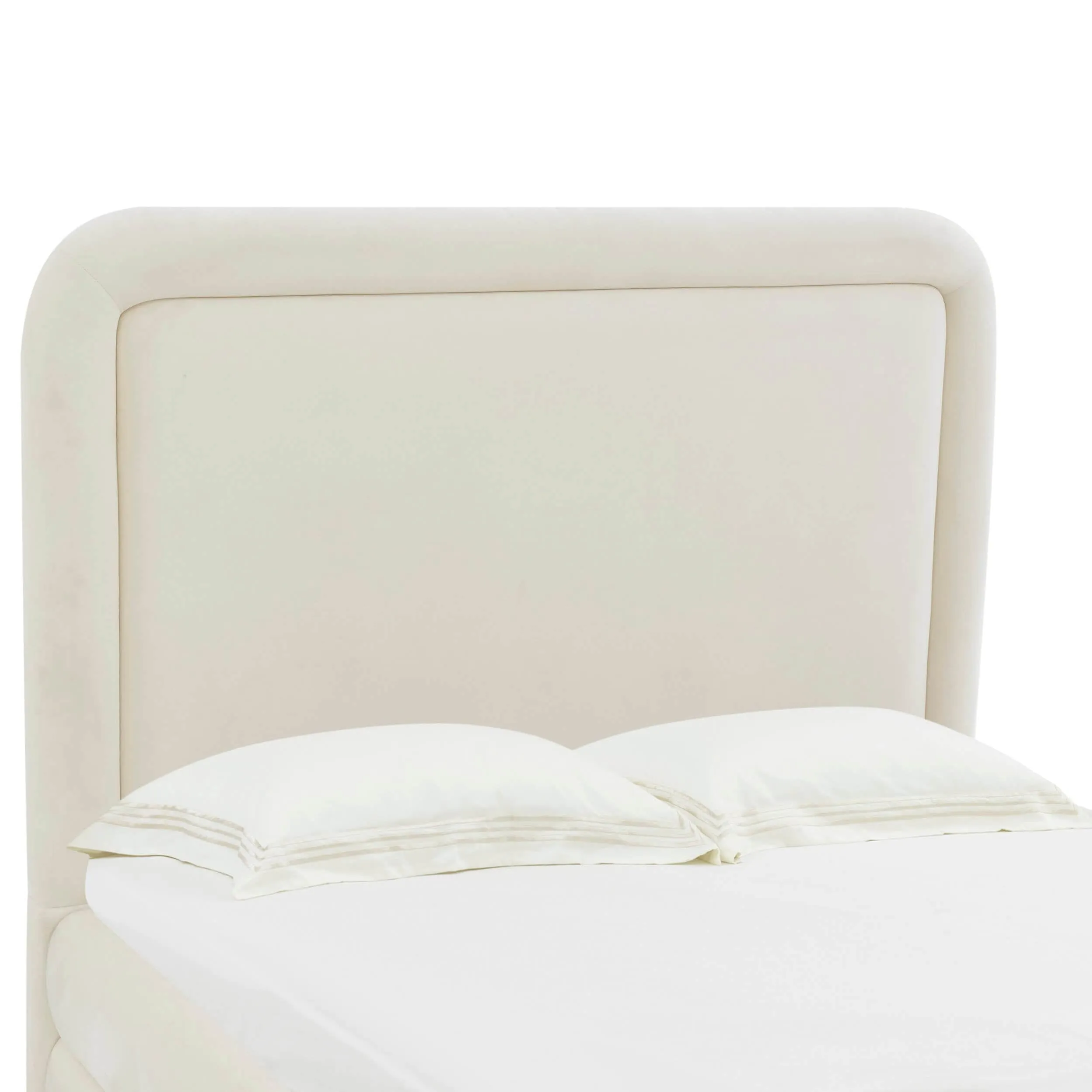 Briella Velvet Bed, Cream