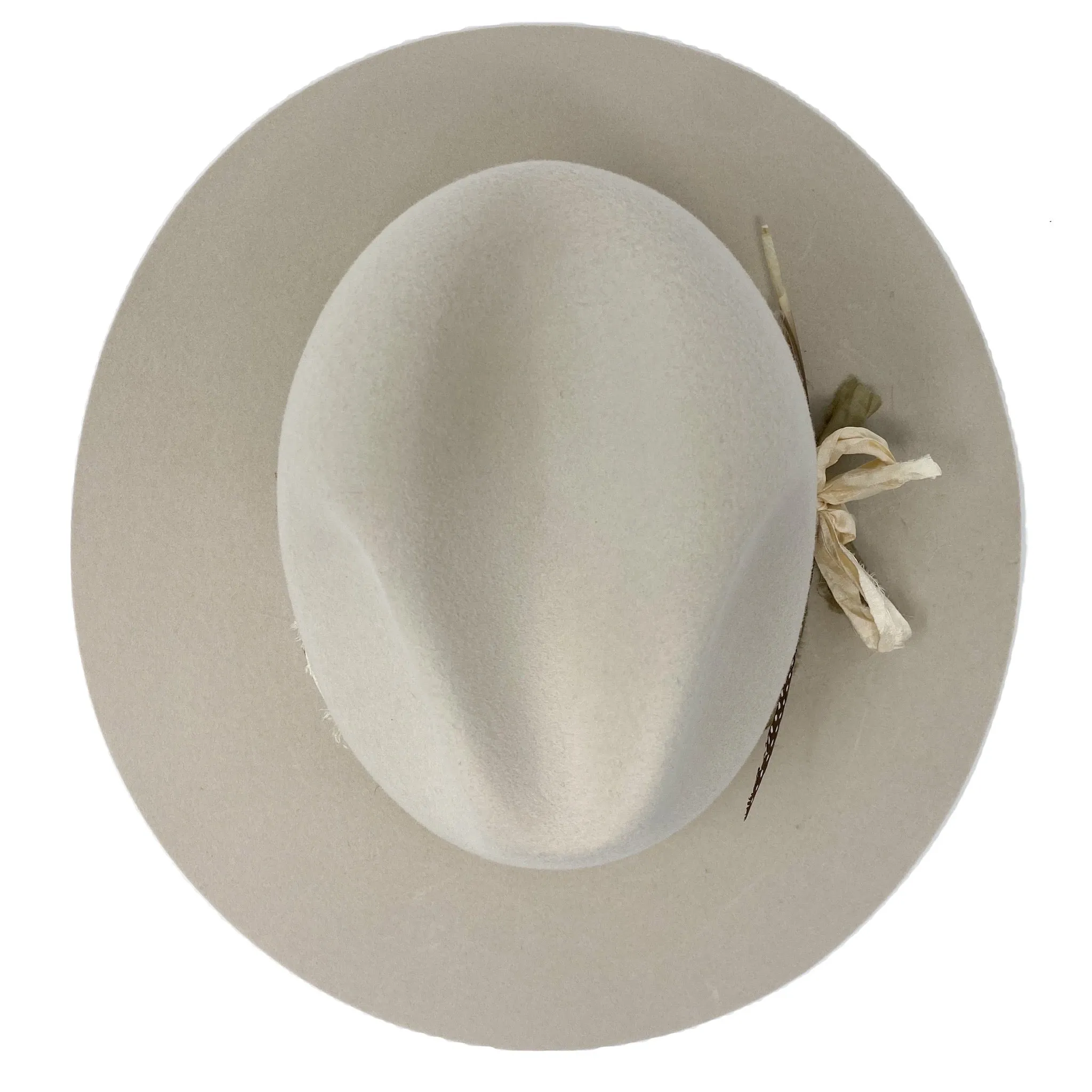 BROOKLYN FEDORA NAVAJO WHITE w/ vintage silks