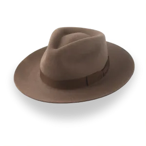 Brown Wide Brim Felt Fedora