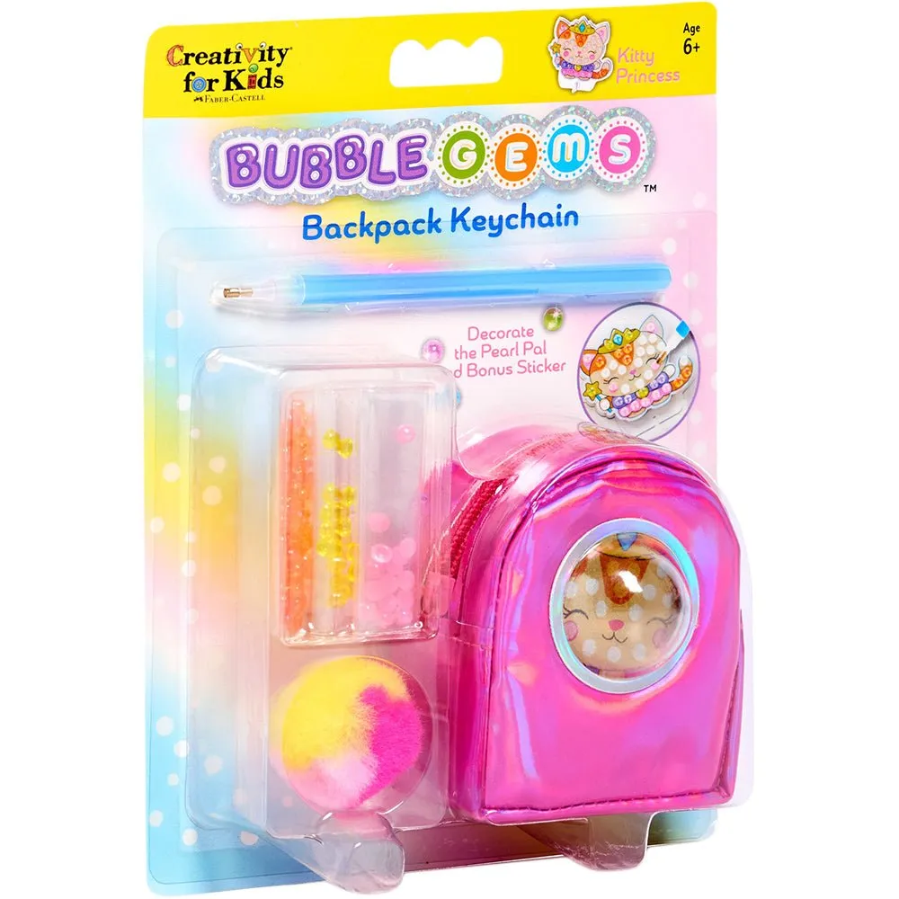 Bubble Gems™ Backpack Keychain Kitty Princess