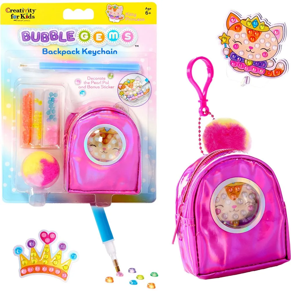 Bubble Gems™ Backpack Keychain Kitty Princess