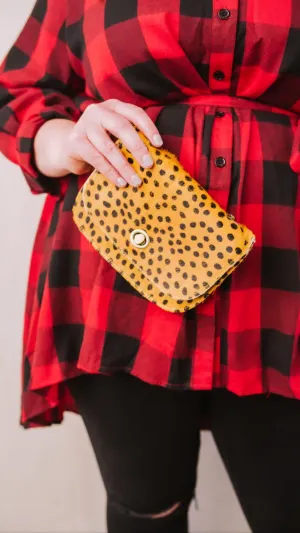 Cam Leopard Faux Fur Crossbody / Clutch