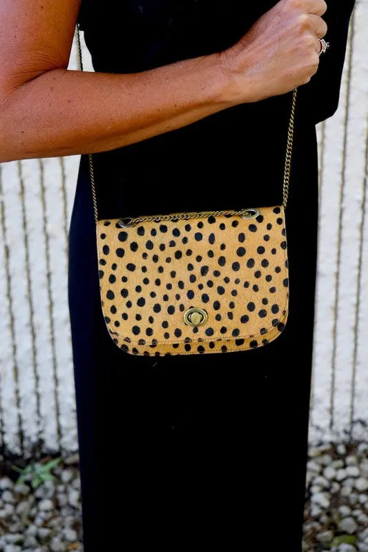 Cam Leopard Faux Fur Crossbody / Clutch