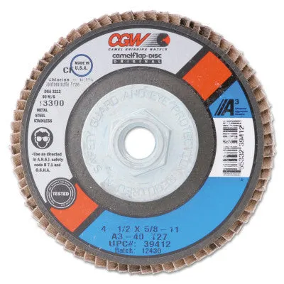 CGW Abrasives CGW Abrasives Flap Wheel, 2 in x 1 in, 60 Grit, 25000 RPM, 39932