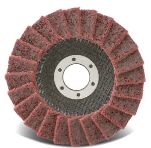 CGW Abrasives Flap Discs, Surface Conditioning, T27, 4 1/2", Coarse, 7/8 in Arbor, 13,300 rpm, 70120