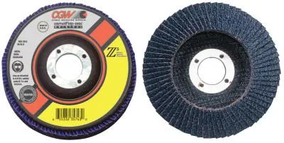 CGW Abrasives Prem Z3 Reg T27 Flap Disc, 7", 120 Grit, 5/8 Arbor, 8,600 rpm, 42716