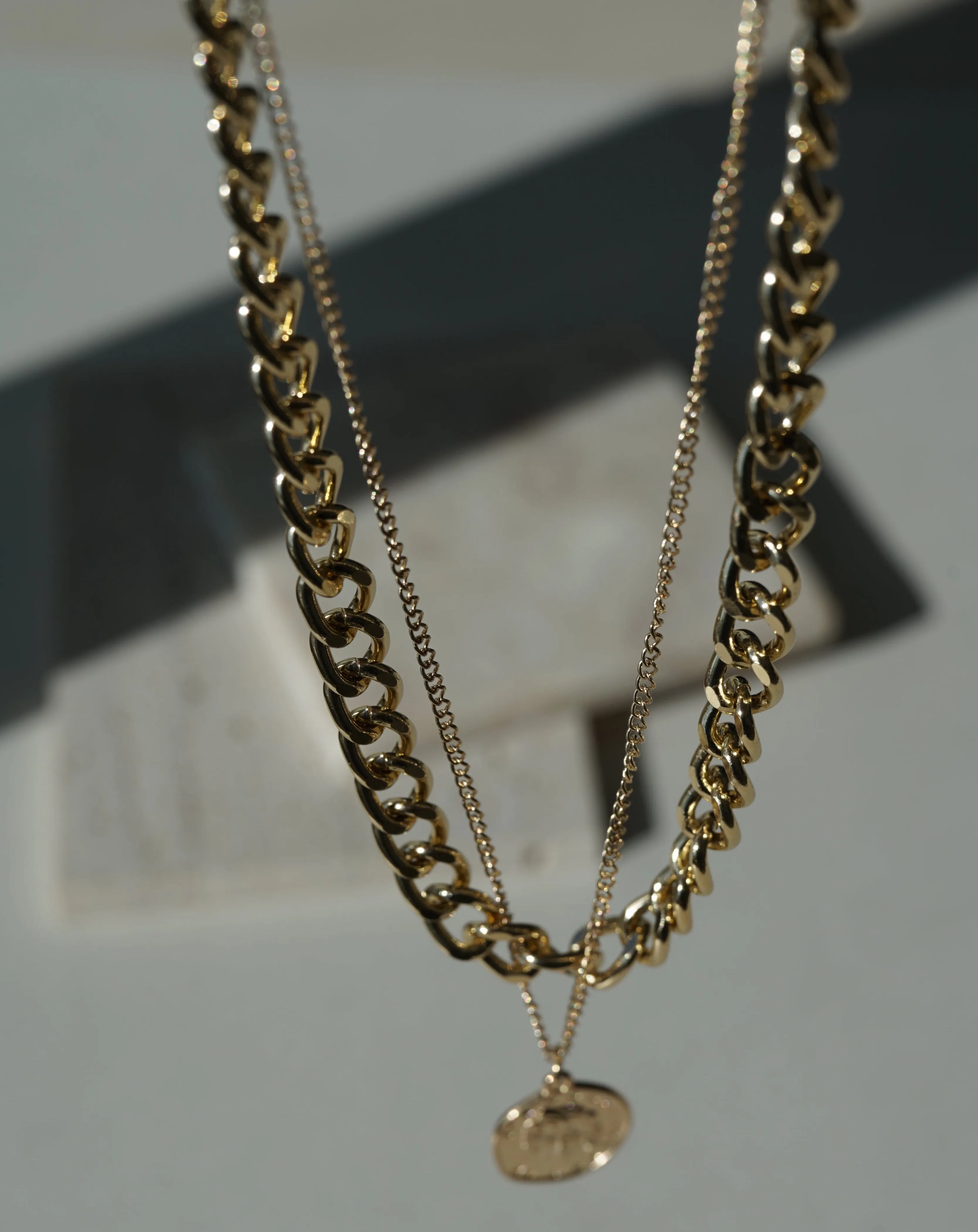 Chain coin necklace