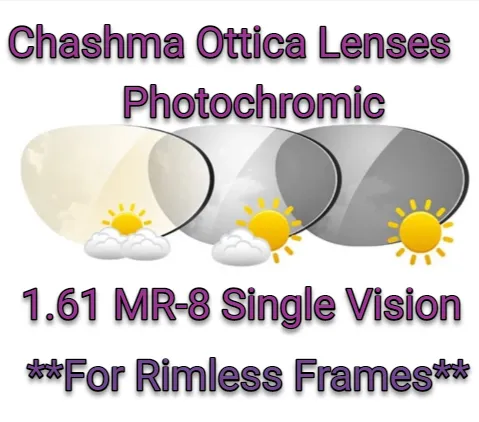 Chashma Ottica 1.61 Index Mr-8 Photochromic Single Vision Lenses