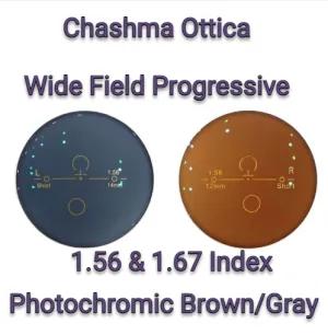 Chashma Ottica Wide Field Progressive Photochromic Lenses