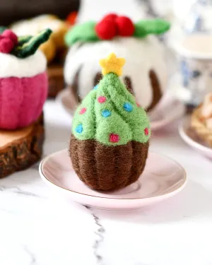 Christmas Tree Cupcake Felt Play Food