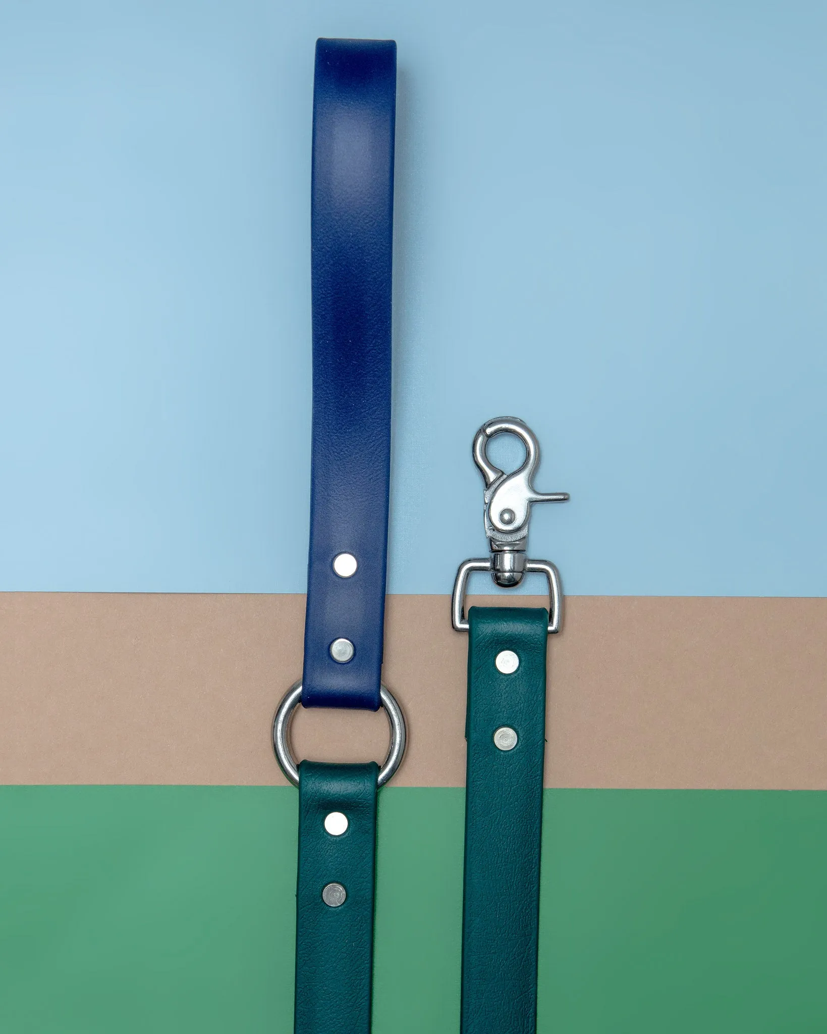 City Leash in Hunter Green & Navy (4 or 6 Foot) (Made in the USA)