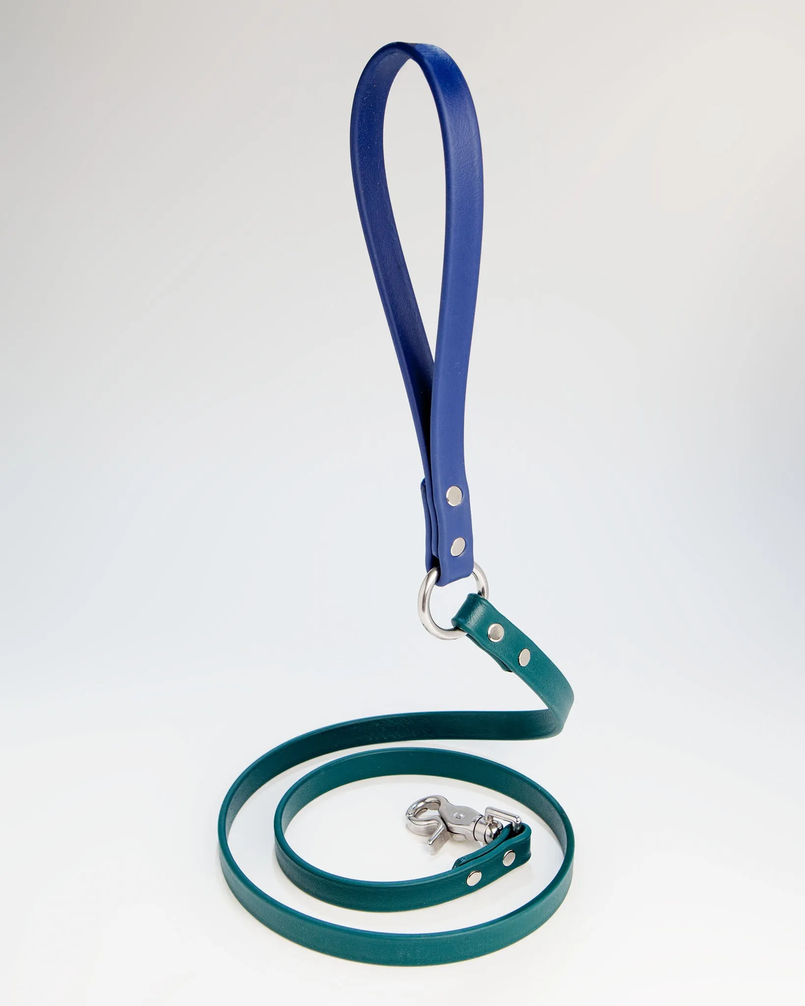 City Leash in Hunter Green & Navy (4 or 6 Foot) (Made in the USA)