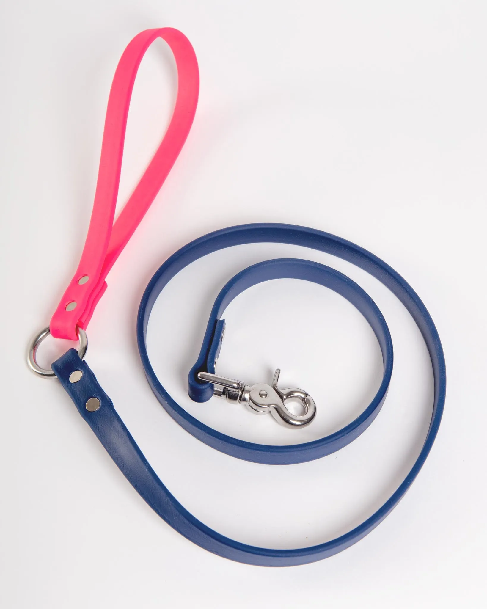 City Leash in Neon Pink & Navy (4 or 6 Foot) (Made in the USA) (FINAL SALE)