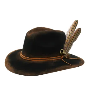 Country Maverick Felt Fedora In Brown