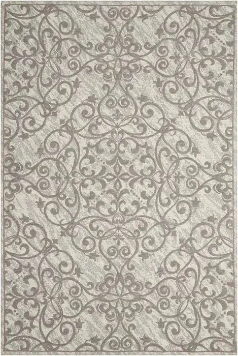 Damask DAS01 Ivory/Grey Rug