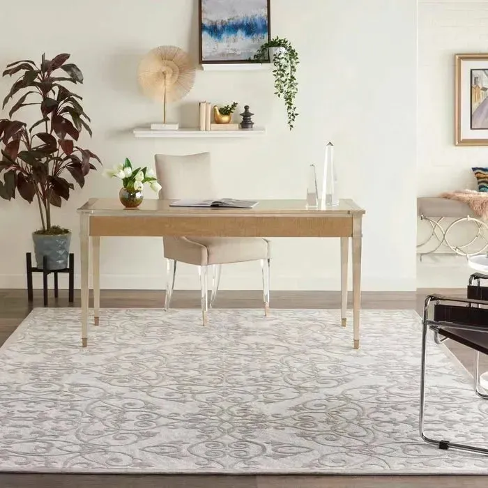 Damask DAS01 Ivory/Grey Rug