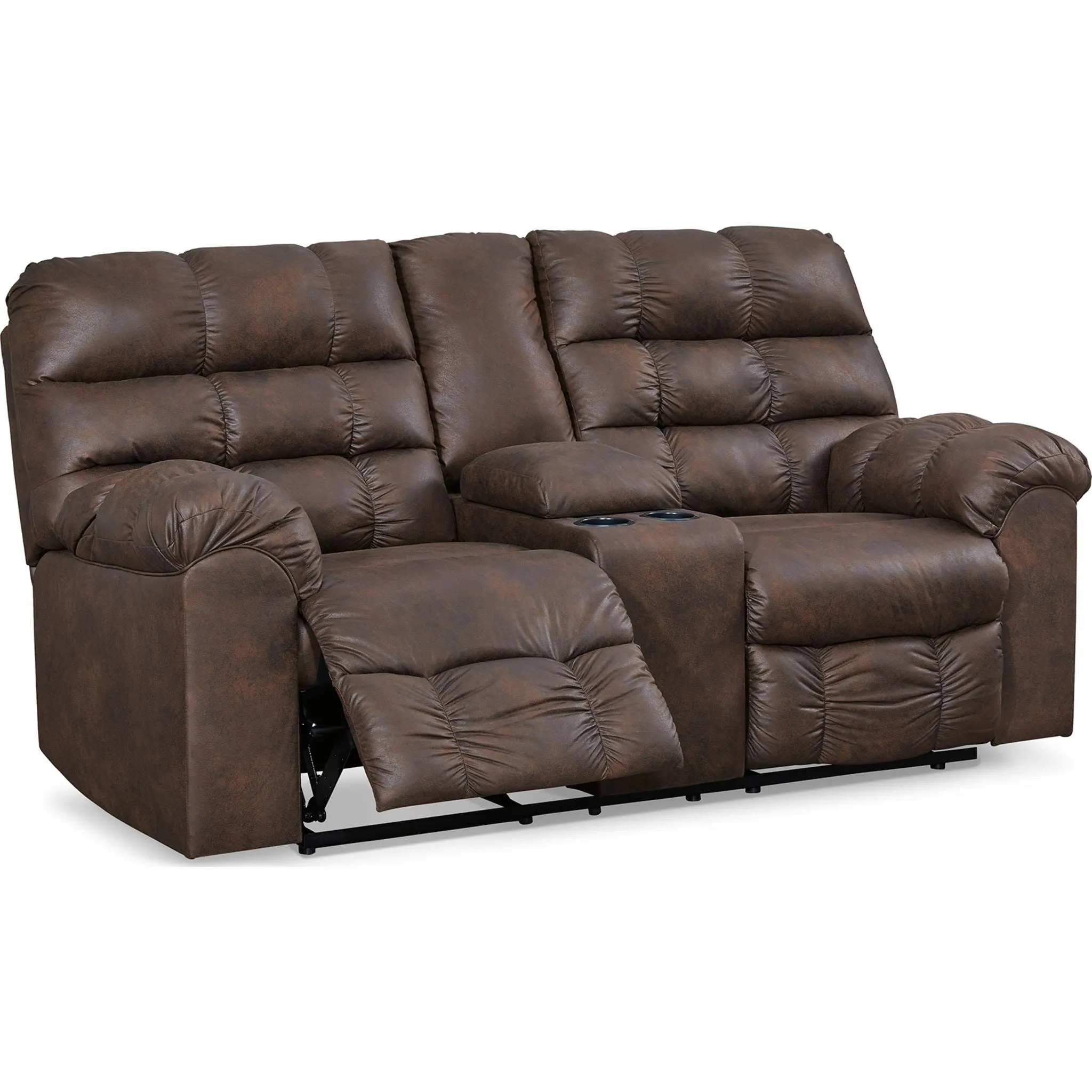 Derwin Reclining Loveseat with Console